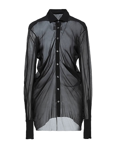 MAISON MARGIELA Solid color shirts & blouses Black 88% Silk, 12% Elastane