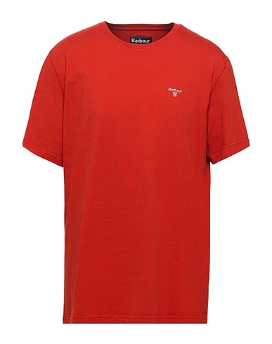 BARBOUR T-shirt Rust 100% Cotton