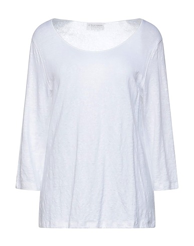 LE TRICOT PERUGIA T-shirt White 96% Linen, 4% Elastane