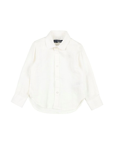 JECKERSON Solid colour shirt White 100% Linen