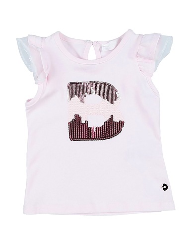 BYBLOS T-shirt Light pink 94% Cotton, 6% Elastane