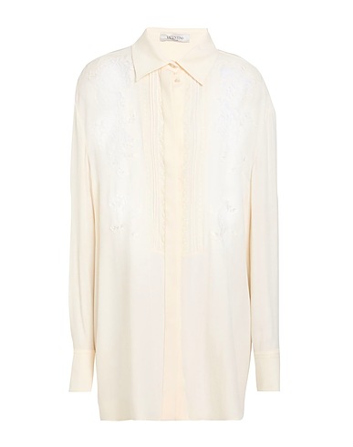 VALENTINO GARAVANI Lace shirts & blouses Cream 100% Silk, Cotton, Polyamide
