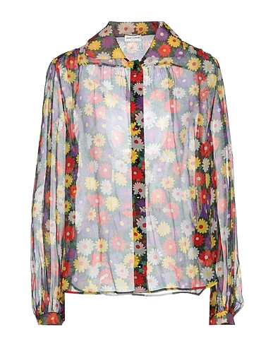 SAINT LAURENT Floral shirts & blouses Green 100% Silk