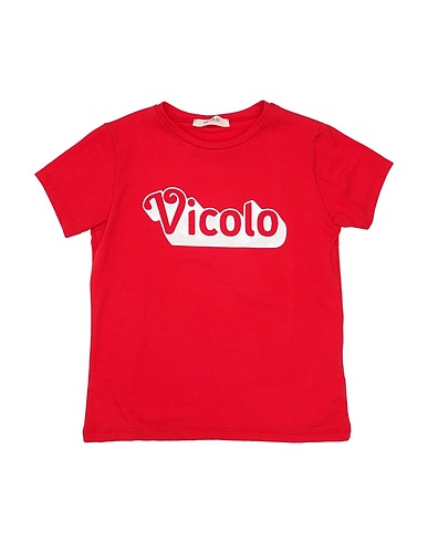 VICOLO T-shirt Red 90% Cotton, 10% Elastane