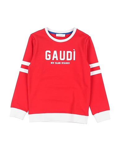 GAUDÌ Sweatshirt Red 98% Cotton, 2% Elastane
