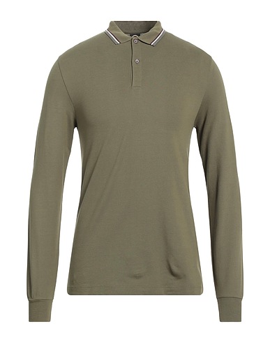 COLMAR Polo shirt Military green 96% Cotton, 4% Elastane
