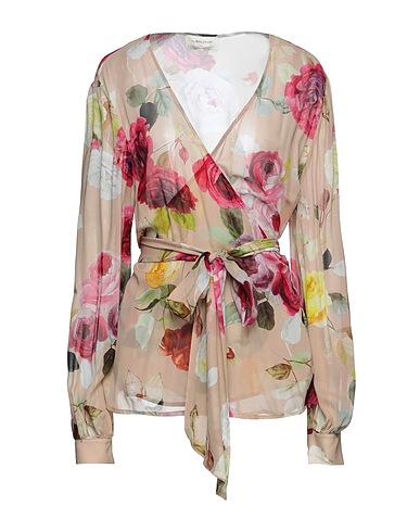 ANNA MOLINARI Camicie e bluse a fiori Beige 100% Viscosa