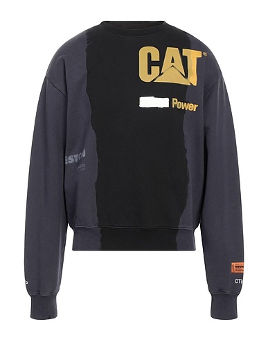HERON PRESTON Sweatshirt Dark purple 100% Cotton, Elastane, Polyester