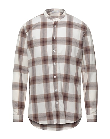 IMPERIAL Checked shirt Ivory 50% Cotton, 50% Polyester