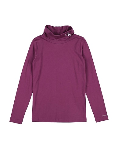 CALVIN KLEIN JEANS T-shirt Plum 95% Cotton, 5% Elastane, Lycra®