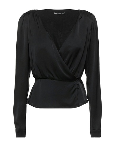 GUESS Solid colour shirts & blouses Black 100% Viscose