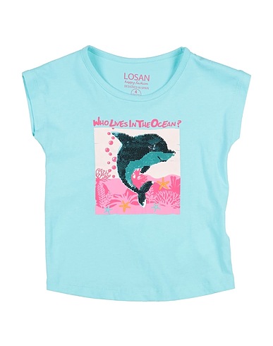 LOSAN T-shirt Turquoise 100% Cotton