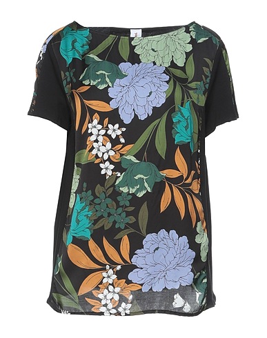 1-ONE T-shirt Black 94% Cotton, 6% Elastane