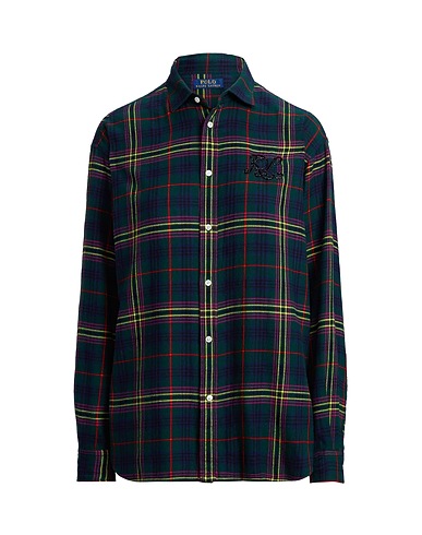 POLO RALPH LAUREN Checked shirt PLAID SHIRT
 Dark green 100% Cotton