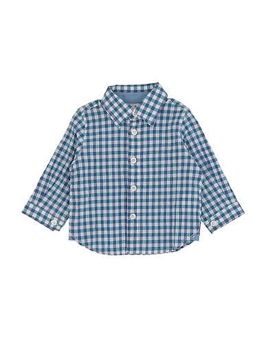 BABE & TESS Patterned shirt Deep teal 97% Cotton, 2% Polyamide, 1% Elastane