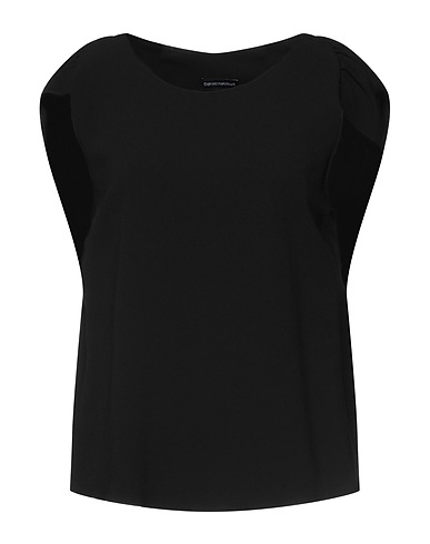 EMPORIO ARMANI Top Black 50% Viscose, 47% Acetate, 3% Elastane