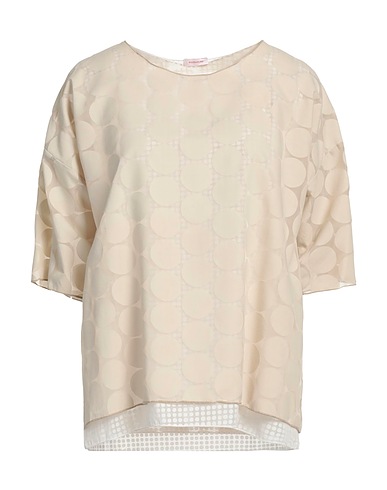 ROSSOPURO Basic T-Shirt Ivory 55% Cotton, 45% Polyester