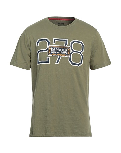 BARBOUR T-shirt INTERNATIONAL Military green 100% Cotton