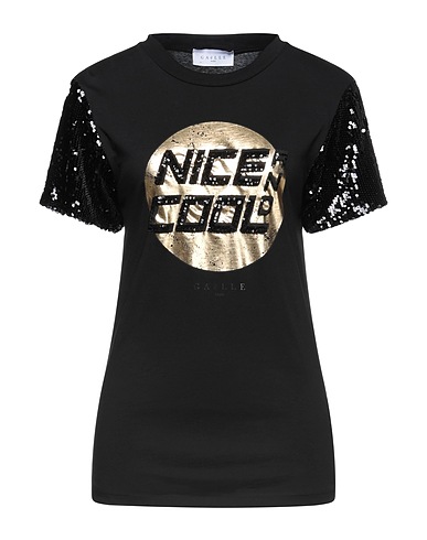 GAëLLE Paris T-shirt Μαύρο 100% Βαμβάκι