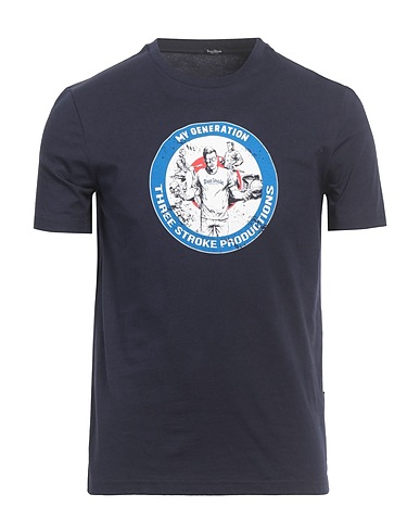 THREE STROKE T-shirt Blu notte 100% Cotone
