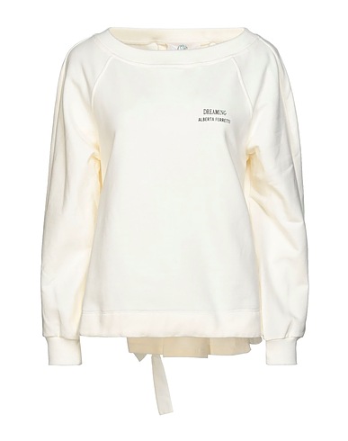 ALBERTA FERRETTI Sweatshirt Ivory 95% Cotton, 5% Elastane