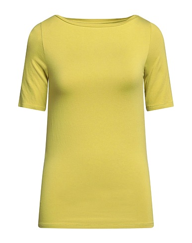 MAJESTIC FILATURES Basic T-shirt Lime green 94% Viscose, 6% Elastane