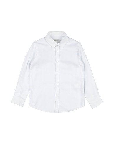PAOLO PECORA Solid colour shirt White 100% Cotton