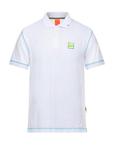 SUN 68 Polo Bianco 100% Cotone