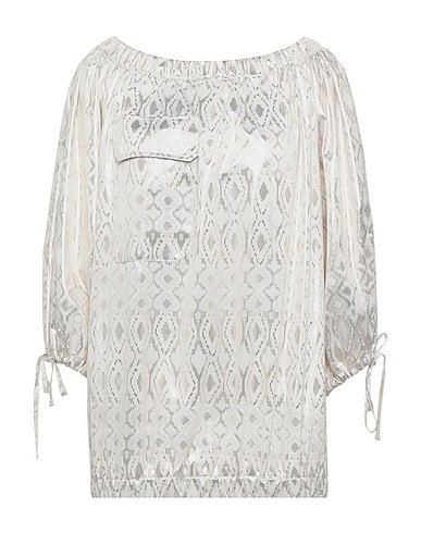 BRAND UNIQUE Top Light grey 76% Polyester, 24% Metallic Polyester