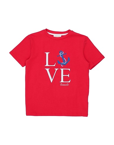 GAUDÌ T-shirt Red 95% Cotton, 5% Elastane