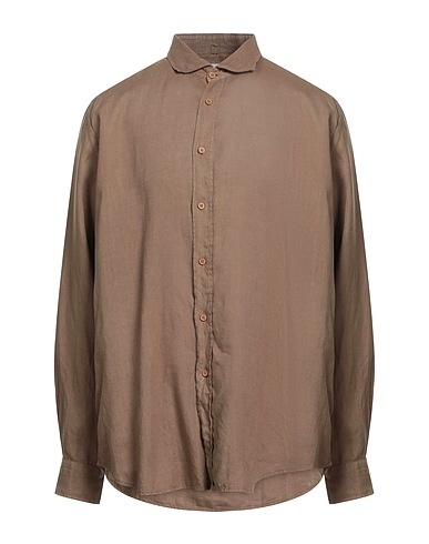 PORTOFIORI Linen shirt Khaki 100% Linen