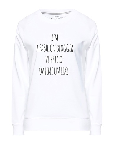ASMILEPLEASE Sweat-shirt Blanc 65% Polyester, 35% Papier