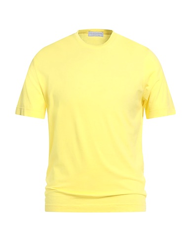 FILIPPO DE LAURENTIIS Basic T-Shirt Yellow 100% Cotton