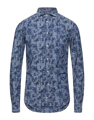 HōSIO Patterned shirt Blue 100% Cotton