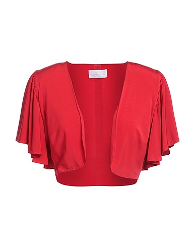 CRISTINAEFFE Shrug Red 95% Acetate, 5% Nylon