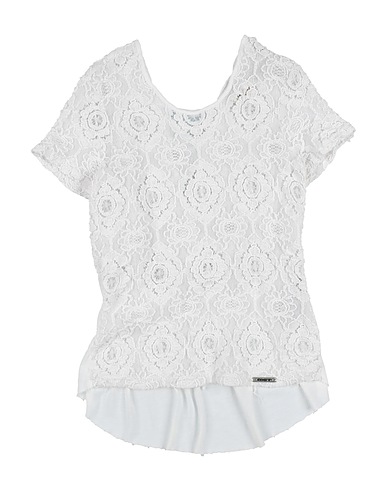 MET JEANS Top White 100% Viscose, Cotton, Polyamide