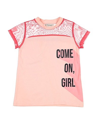 TWINSET T-shirt Pink 95% Cotton, 5% Elastane, Polyester