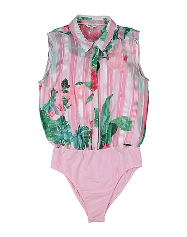 MARCIANO by GUESS Patterned shirts & blouses Pink 99% Polyester, 1% Metallic fiber