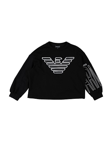 EMPORIO ARMANI Sweatshirt Black 72% Cotton, 28% Polyester, Elastane