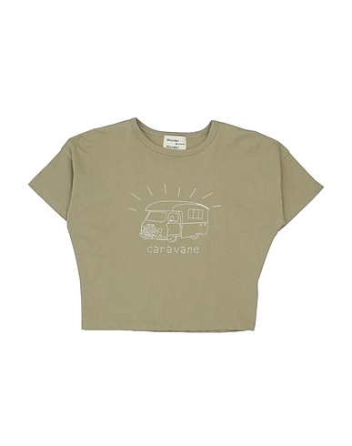 WANDER & WONDER T-shirt Verde militare 95% Cotone, 5% Elastan