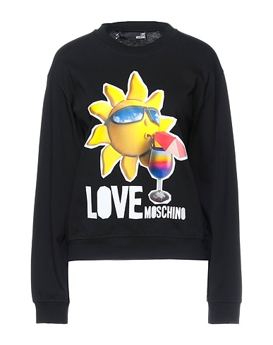 LOVE MOSCHINO Sweatshirt Black 100% Cotton, Elastane