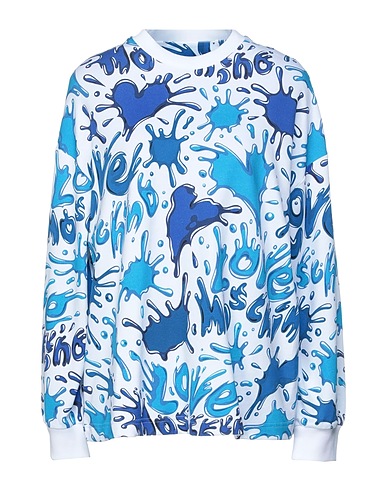 LOVE MOSCHINO Sweatshirt Blue 100% Cotton, Elastane