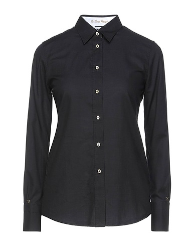 LE SARTE PETTEGOLE Solid color shirts & blouses Black 100% Cotton