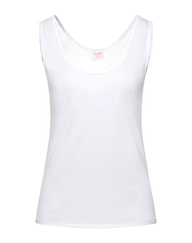 SUN 68 Vest White 100% Modal