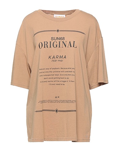 SUN 68 T-shirt Sabbia 100% Cotone
