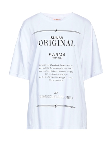 SUN 68 T-shirt White 100% Cotton
