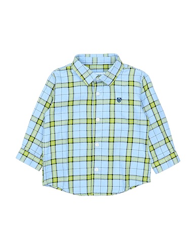 MAYORAL Patterned shirt Sky blue 100% Cotton