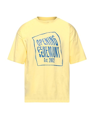 OPENING CEREMONY T-shirt Pastel yellow 100% Cotton