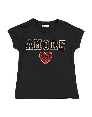 DOLCE&GABBANA T-shirt Black 100% Cotton, Polyester, Polyamide