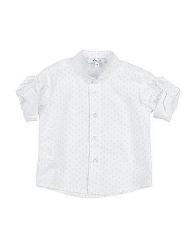 ALETTA Patterned shirt White 97% Cotton, 3% Elastane